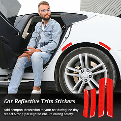 4 juego de 2 estilos de pegatinas reflectantes de resina epoxi impermeables para coche&nbsp;FIND-GA0003-47A