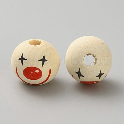 Bois perles européennes&nbsp;WOOD-WH0064-24C