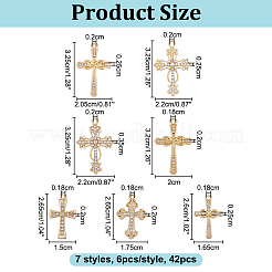 42 stücke 7 stile legierung strass anhänger&nbsp;FIND-PH0028-49