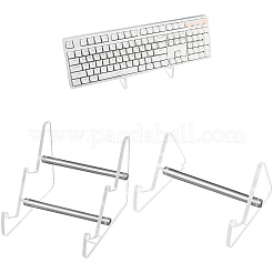 2 Stück 2 Stil Acryl-Tastaturständer mit platinbeschichteten Eisenstützen&nbsp;ODIS-CP0001-13
