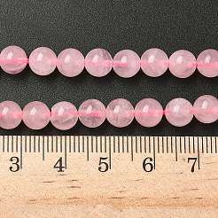 Stränge aus natürlichen Rosenquarzperlen aus Madagaskar in Rosa&nbsp;G-F222-41-6mm