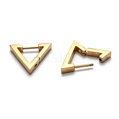 Orecchini a cerchio triangolari in acciaio inossidabile 304&nbsp;STAS-J033-02B-G