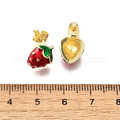 Messing-Emaille-Ohrstecker&nbsp;X-EJEW-G430-06B-G