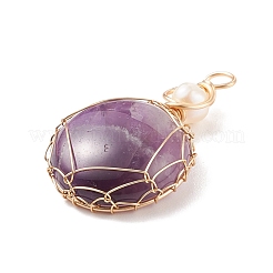 Pendenti d'ametista naturale&nbsp;PALLOY-JF01556-01