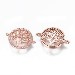 Liens de zircone cubique en laiton micro-pavé&nbsp;ZIRC-E113-04RG