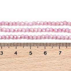 Fili di perline di vetro bicono galvanizzati&nbsp;GL-T021-2.5x3mm-16-21