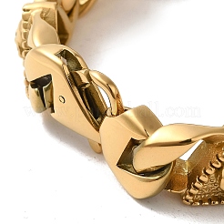 Bracelets à maillons cubains en acier inoxydable 304 avec placage ionique (IP) pour femmes et hommes&nbsp;BJEW-Q341-03G