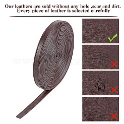 Cordon plat en similicuir pu&nbsp;LC-WH0006-05E-01