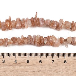 Stränge natürlicher Goldfleck-Sonnensteinperlen&nbsp;G-G464-B01-01