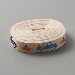 10 Yards Baumwollbänder mit Herbstmotiven&nbsp;OCOR-WH0070-41A