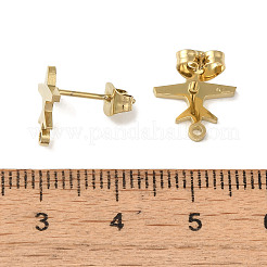 Placcatura ionica (ip) 304 acciaio inossidabile orecchini a perno&nbsp;STAS-I206-75G