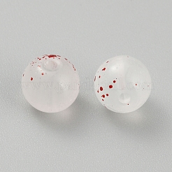 Perle di vetro trasparente satinato&nbsp;GLAA-WH0032-21B