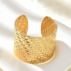Braccialetti a polsino in acciaio inossidabile 304 per donna&nbsp;BJEW-Z096-05G