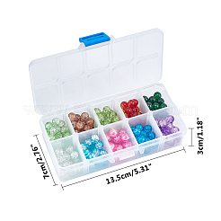 Perle di vetro crackle trasparente&nbsp;CCG-PH0003-12
