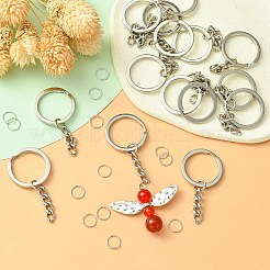 50 Stück geteilte Schlüsselringe aus Eisen&nbsp;IFIN-YW0003-42