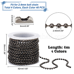 Kit de fabrication de bijoux avec chaînes à billes en fer soudé&nbsp;DIY-PH0008-27