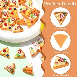 30 cabochon à pizza en résine opaque&nbsp;RESI-CJ0005-41
