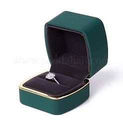 Cajas de anillo de joyería de plástico cuadrado&nbsp;OBOX-F005-01A