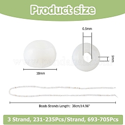 3 Strang natürliche Süßwasser-Muschelperlen&nbsp;SHEL-HS0001-01A