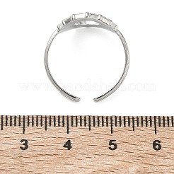 Offene Manschettenringe aus Edelstahl 304 für Damen&nbsp;RJEW-L341-04B-P