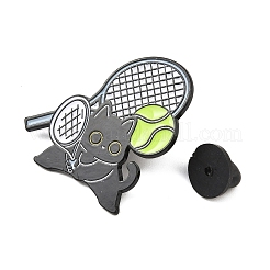 Spille smaltate con gatto e sport da tennis&nbsp;JEWB-I052-05EB-03