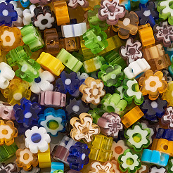 300pcs 10 Farben handgemachte Millefiori Glasperlen&nbsp;LAMP-TA0002-05