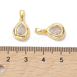 Ciondoli in ottone zirconi chiari micro pavé&nbsp;KK-K360-14G