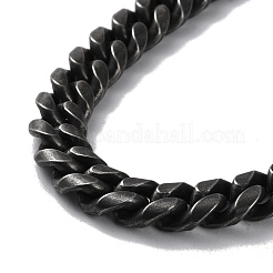 Ionenplattierung (IP) 304 Edelstahl Cuban Link Kette Halsketten&nbsp;NJEW-P288-07AS