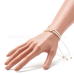 Verstellbare Armbänder aus geflochtenen Perlen aus Nylongarn&nbsp;BJEW-JB06450