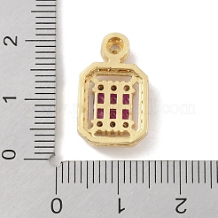 Porte micro ouvrent pendentifs zircone cubique en laiton de placage&nbsp;KK-A224-20G-01