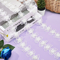 3 Yards Stickerei Blumen Polyester Spitzenbesatz&nbsp;OCOR-GF0002-53