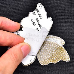 Aufbügeln von Strass-Klebefolien&nbsp;X-DIY-WH0148-71