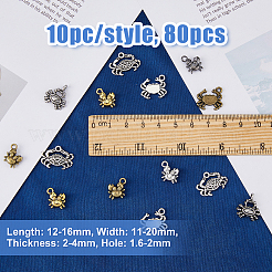 80pcs 8 pendentifs en alliage de style tibétain&nbsp;FIND-DC0004-05