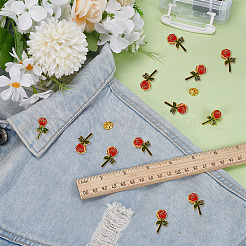 12 broche en émail rose&nbsp;JEWB-FG0001-44