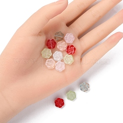 35 pz di perle di vetro dipinte a spruzzo trasparente&nbsp;GLAA-YW0001-73