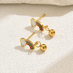 Pendientes de acero inoxidable 201 redondos&nbsp;NE2607