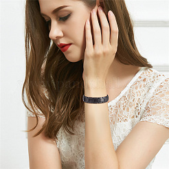 Bracelets de montre à chaîne panthère en acier inoxydable 304&nbsp;JB659A