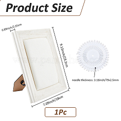 Espositore per gioielli e orecchini in legno con cornice per foto con spilli in lino&nbsp;EDIS-WH0032-22