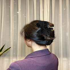Bowknot-Haarspangen aus Stoff&nbsp;OHAR-LP0001-31A