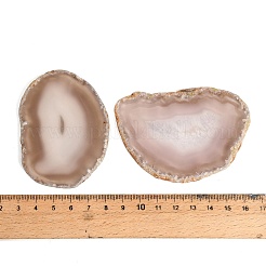 Cabochons en tranches d'agate naturelle teintées et chauffées&nbsp;GG-CBAAF67-01A