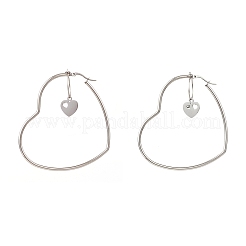 Pendientes de aro de acero inoxidable&nbsp;EJEW-JE04453-03