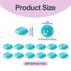 80 Stück 61 g Acryl-Imitationsperlen aus Edelsteinen&nbsp;MACR-TADJ0001-10I