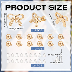 6 par de accesorios para pendientes de acero inoxidable 304&nbsp;STAS-ME0001-37