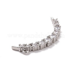 Colgantes de circonita cúbica transparentes micro pavé de latón ecológico&nbsp;KK-D079-11P