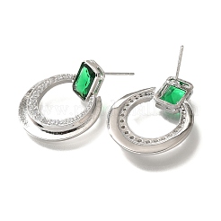 Boucles d'oreilles à tige en laiton&nbsp;EJEW-M048-01P
