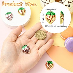 4 pz 2 colori ciondoli in ottone smaltato&nbsp;KK-CJ0003-25