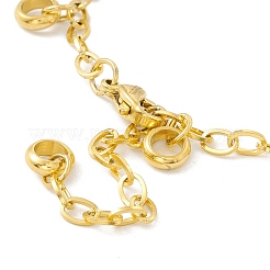 Bracelet à breloques en acier inoxydable 304 plaqué sous vide PVD avec chaînes à maillons pour femme&nbsp;STAS-E001-29G