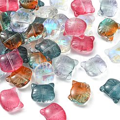 50pcs 5 Farben transparente Glasperlen&nbsp;GLAA-YW0001-86