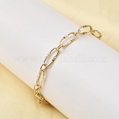 Messing-Büroklammerkettenarmband für Damen&nbsp;BJEW-A065-09G