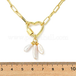 Collier avec pendentif en forme de bâtonnet de perle baroque keshi&nbsp;NJEW-JN06125